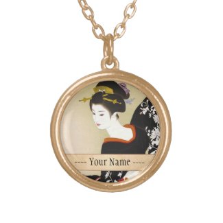 Shimura Tatsumi Two Subjects of Japanese Women Custom Necklace