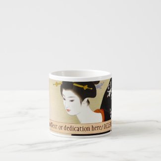 Shimura Tatsumi Two Subjects of Japanese Women Espresso Cups