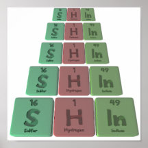 Shin  as Sulfur Hydrogen Indidum Posters