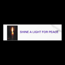 SHINE A LIGHT bumper stickers