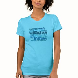 Shine Blue for Autism Women's Blue T-Shirt