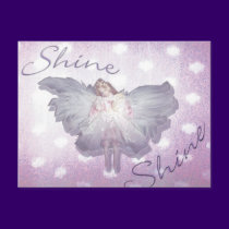 Shine, digital collage postcards