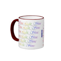 Shine Light Shine Mug by pharrisart Shine Light Shine Mug