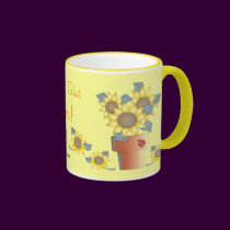 SHINE SUN SHINE by SHARON SHARPE mugs