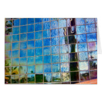 shiney blue tiles cards
