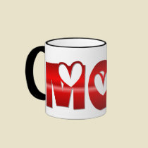 Shiney Mom with Hearts Mug by mrssocolov Shiney Mom with Hearts Mug