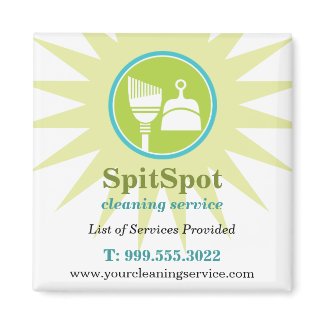 Shining Bright Cleaning Service Magnet magnet