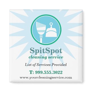 Shining Bright Cleaning Service Magnet magnet