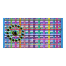Shining Graphic Sparkle Rods  n Dragons Eye Camera Personalized Photo Card