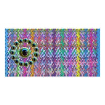 Shining Graphic Sparkle Rods  n Dragons Eye Camera Personalized Photo Card