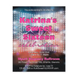 Shining Lights and Fireworks Sweet Sixteen flyers