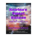 Shining Lights and Fireworks Sweet Sixteen Invite Personalized Flyer