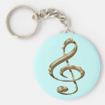 Shining Musical Treble Clef Key Chain