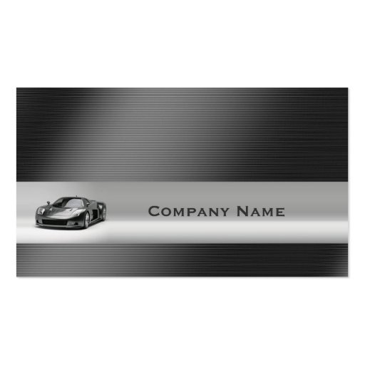 Shining Silver Line Sports Car Business Card (front side)