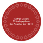 Shining Star Bar/Bat Mitzvah Address Labels Stickers