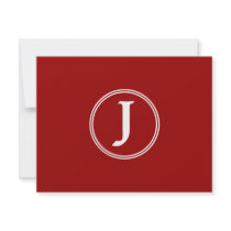Shining Star Bar Mitzvah Monogram RSVP Card Invite