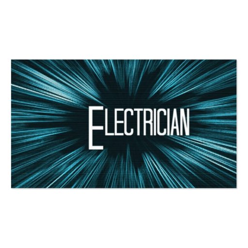 Shining Star Electrician Business Card (front side)