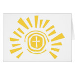 Shining Sun with Cross Cut Out Greeting Card