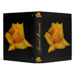 Shining yellow rose and meaning binders