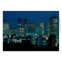 Shinjuku skyline at dusk, Tokyo, Japan Greeting Card