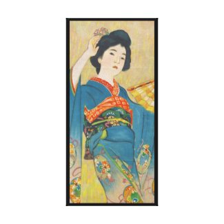Shinsui Ito Maiko japanese vintage geisha portrait Gallery Wrap Canvas