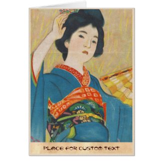 Shinsui Ito Maiko japanese vintage geisha portrait Cards