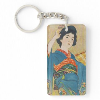 Shinsui Ito Maiko japanese vintage geisha portrait Key Chains