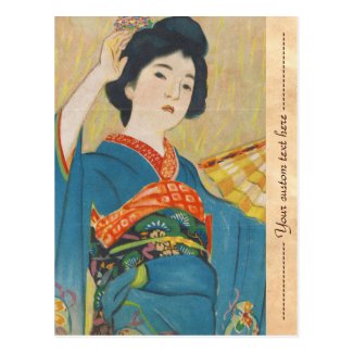 Shinsui Ito Maiko japanese vintage geisha portrait Post Cards