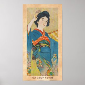 Shinsui Ito Maiko japanese vintage geisha portrait Posters