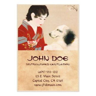 Shinsui Ito Shufu No Tomo Pet Dog japanese lady Business Card