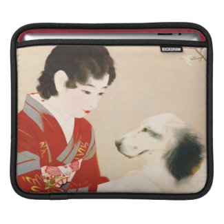 Shinsui Ito Shufu No Tomo Pet Dog japanese lady Sleeves For iPads