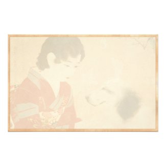 Shinsui Ito Shufu No Tomo Pet Dog japanese lady Stationery Design