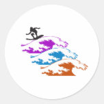 shinto surfer round sticker