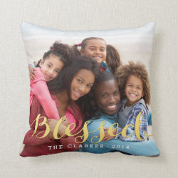 Shiny Blessings | Holiday Photo Throw Pillow