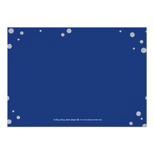 Shiny Bling Bridal Shower Invitation - Blue