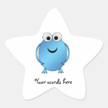 Shiny blue frog stickers