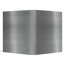 shiny brushed aluminum binders