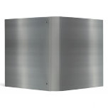 shiny brushed aluminum binders