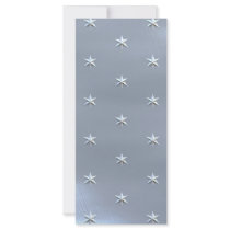 Shiny Brushed Star Metallic Texture Personalized Rack Card