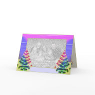 Shiny Christmas Tree Greetings (photo frame) Card