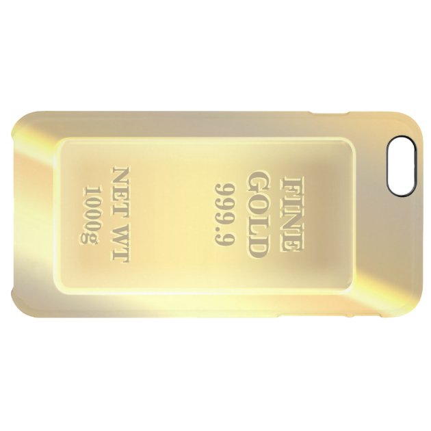 Shiny Fine Gold 999.9 Gold Brick Gold Bar Uncommon Clearlyâ„¢ Deflector iPhone 6 Plus Case-5