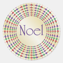 Shiny Gold Noel Stickers