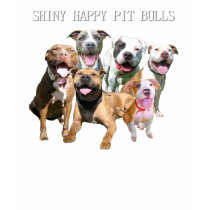 Shiny Happy Pit Bulls Dark T-Shirt