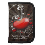 Shiny Heart with Swirly Grunge Background Organizer