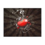 Shiny Heart with Swirly Grunge Background Postcards