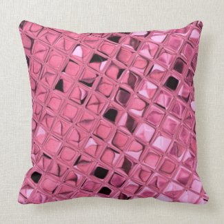 Shiny Metallic Girly Pink Diamond Sissy Sassy Throw Pillows