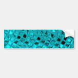 Shiny Metallic Girly Teal Diamond Sassy Sissy Bumper Sticker