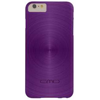 Shiny Metallic Purple Design Stainless Steel Look Barely There iPhone 6 Plus Case
