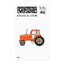 Shiny Orange Tractor Postage