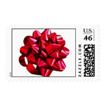 Shiny Red Bow Postage